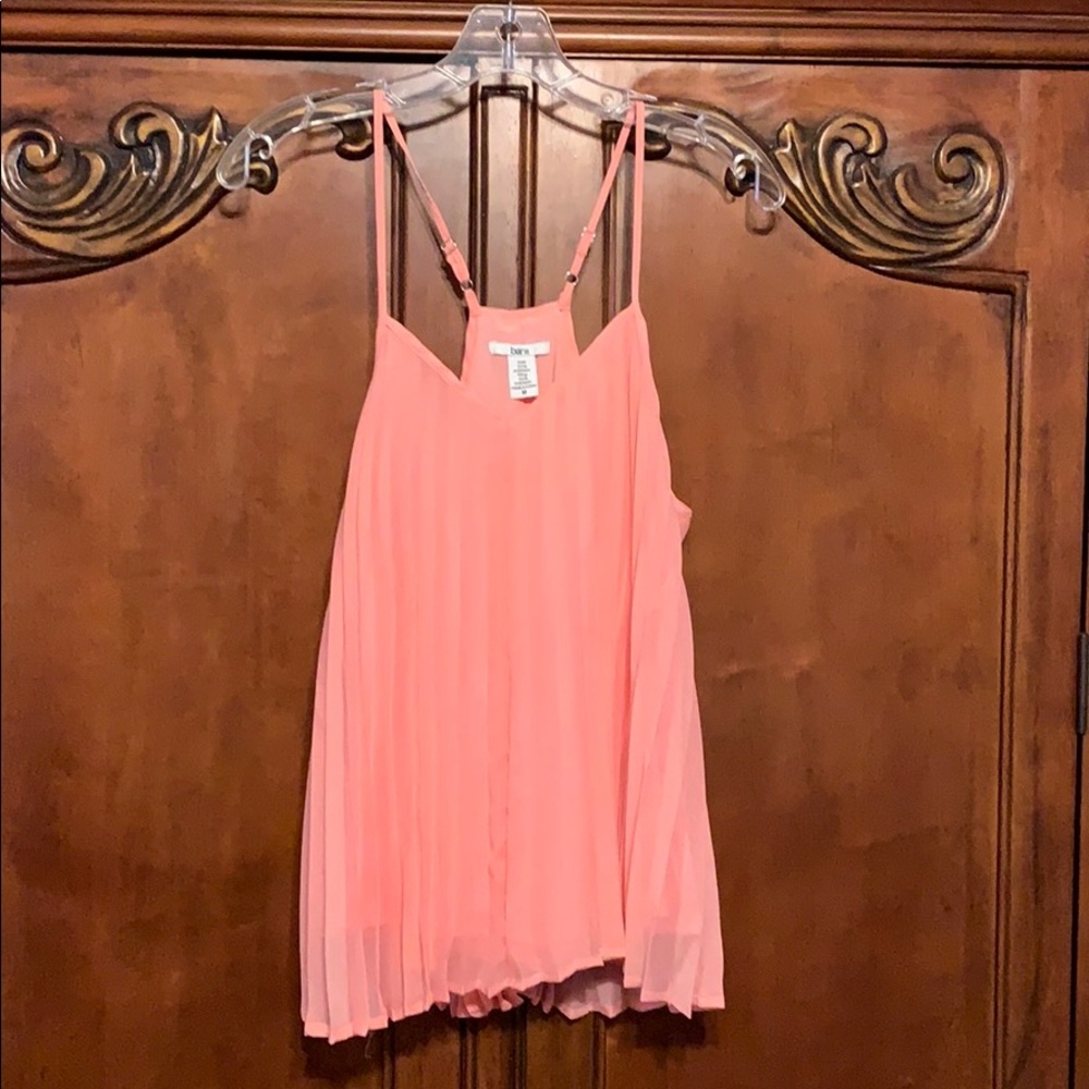 Peach accordion style top